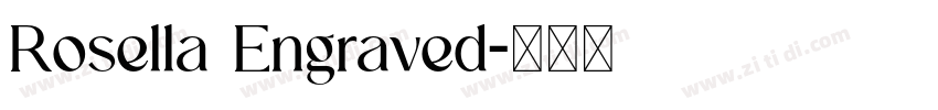 Rosella Engraved字体转换